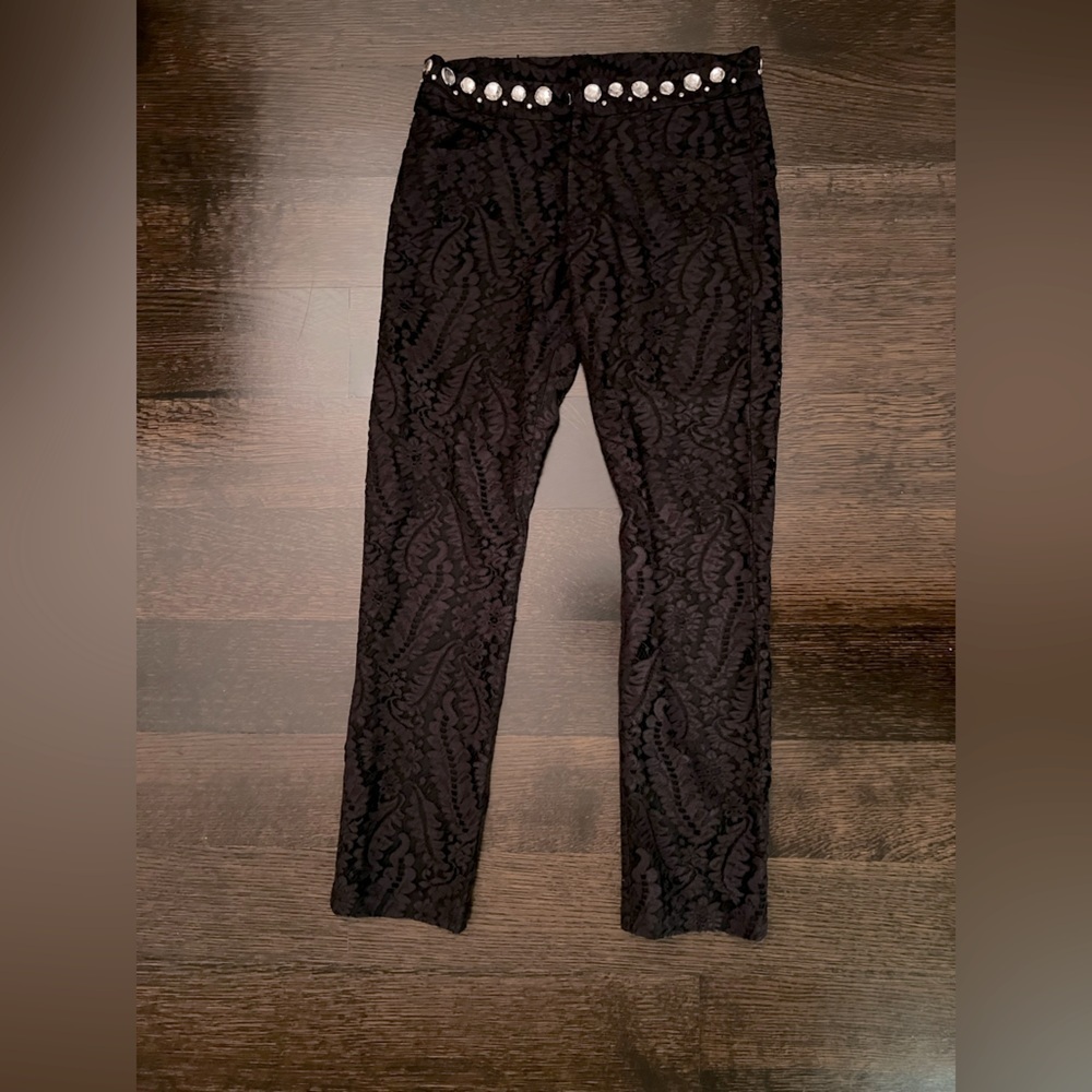 NWOT fabulous lace and gem embellished woman’s dress pants